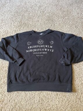 Ouija Board Black Crewneck Sweatshirt Size XXL